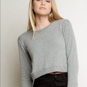 Brandy Melville Cropped Grey Sweater